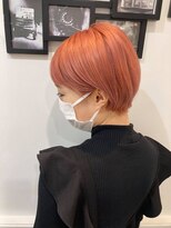 アリーズ シブヤ(ALLYS shibuya)&nbsp;オレンジカラー ピンクカラー ひし形ショート