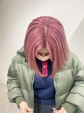 リグ 横浜(Lig.) ケアブリーチハイトーンペールトーンホワイトピンクボブ
