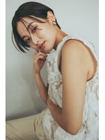 クラン(clan)&nbsp;外ハネボブセクションカラーグラデーションカラーペールベージュ