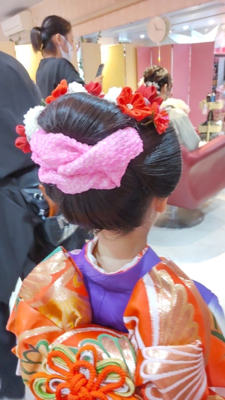 七五三 ヘアセット 日本髪 崩れない 7歳 茨城 水戸 大工町