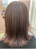 髪と頭皮に優しいサロン♪二子玉川No1☆大人ピンクベージュ