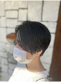 ショート ハンサムショート ストレート 刈り上げショート