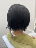 ボブスタイル×ブルーブラック