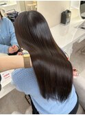 イメチェンハッシュカットフルバング似合わせレッドブラウン