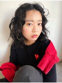 puf 伏見/丸の内/栄/名古屋〕黒髪パーマミディアム★鳥山