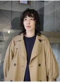 【田中結】ミディアムウルフ　クリープパーマ　ふわふわ