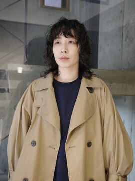 ネロ ヘアアンドライフストア 渋谷(NERO HAIR AND LIFESTORE) 【田中結】ミディアムウルフ　クリープパーマ　ふわふわ