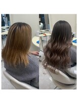 クラン ヘアーアンドスタジオ(CLAN hair & studio)&nbsp;ハイトーンエクステブリーチインナーミルクティーベージュ