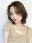 ボブ/レイヤーカット/髪質改善/ウェットヘア/オリーブベージュ