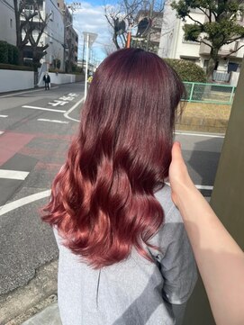 ロッコ 船橋駅(Rocco) 艶感レッドカラーグラデーション　　船橋　船橋駅