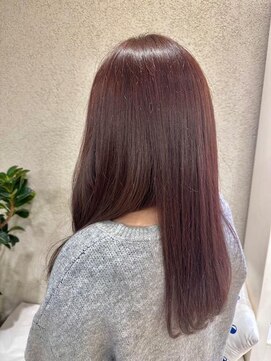 ヘアーアンドメイク アズール 浦和店(Hair&Make Azur) ピンクブラウン(赤強め)