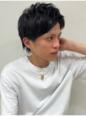 魅力倍増カールセミディシアーカラーダークアッシュショートヘア
