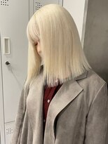 ベレーザ 渋谷(BELEZA) 11418髪質改善金髪ホワイトブロンドマロンベージュストレート