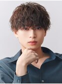 メンズシャドウパーママッシュブリーチなしアッシュ