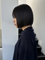 ドロップ(drop)&nbsp;ぱつっと感　切りっぱなしボブ　黒髪ボブ　【表参道　青山】