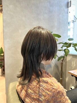 ビス フルール 日暮里店(Vis fleur) 30代40代ミディアムウルフ乾かすだけアッシュグレージュ透明感