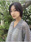 大人可愛いレイヤーボブ　伸ばしかけヘア　結べる外ハネボブ