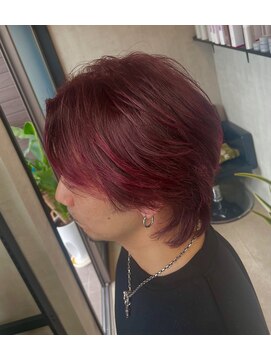 トリコ(ToricO) ワインレッド×センターパートウルフ