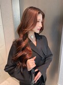 マロンベージュ×小顔レイヤー×韓国風巻き×髪質改善