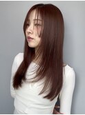 ハイレイヤー/かきあげ前髪シースルー/韓国風/髪質改善/ハッシュ
