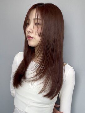 トリッカ シブヤ(TRICCA SHIBUYA) ハイレイヤー/かきあげ前髪シースルー/韓国風/髪質改善/ハッシュ