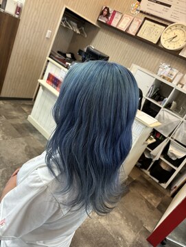 ヘアーメイク フィール ルア(FEEL Lua) ブルーカラー×グラデーション