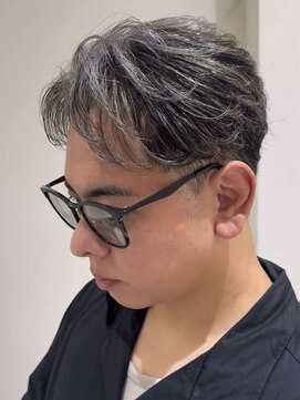 バース 梅田中崎町店(BIRTH) 50代40代白髪ぼかしシルバーメッシュバレイヤージュ