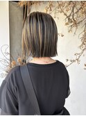 ショートボブハイライトレイヤーカットヘアセット/鹿児島/天文館