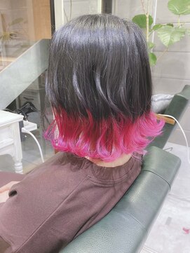 デイズ(days) 【エンドカラー】暗めカラーアッシュ×毛先ピンクカラー