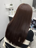 ピリオド 赤坂(Period.)&nbsp;ロングヘアーダークココアブラウン縮毛矯正髪質改善 赤坂見附