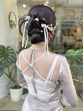 ミモザワークス(Mimosa Works) リボンカチモリアレンジ