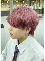 デュー 栄(DEW)&nbsp;【DEW】ツイストスパイラルパーマ/ブリーチ/ワインレッド