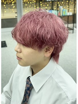 デュー 栄(DEW) 【DEW】ツイストスパイラルパーマ/ブリーチ/ワインレッド