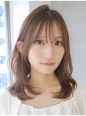 天神大名今泉ミディアムハッシュボブ小顔韓国風バタフライカット