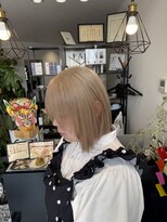 ファン(FAN)&nbsp;タッセルボブ×ミルクティベージュ