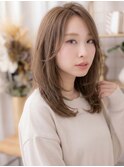 ダークブラウンブリーチなし抜け感ヘアロングウルフカット20代c8