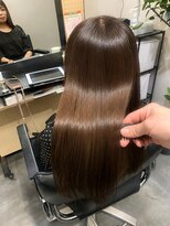 お～るうぇいず(always)&nbsp;縮毛矯正レイヤーロング髪質改善ミルクティーベージュ白髪ぼかし