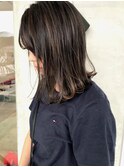 【NAiVE hair】ミディアムBOB×透け感グレージュ