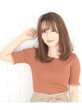 ヘアージェニック(hair genic) 柔らかセミロングにアッシュブラウン