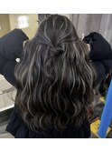 3Dハイライトカラー☆ハーフアップ
