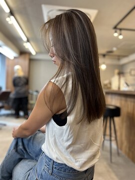 ジャンクス 千葉(junks) アッシュブラック/ロングレイヤー/ハイライト