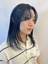 サラビューティーサイト 志免店(SARA Beauty Sight) 【KANATA】韓国風顔周りレイヤーカット×ブルージュ
