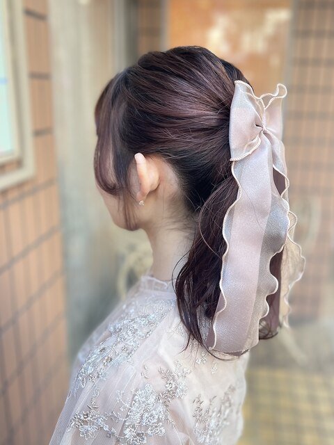 【ヘアセット込】サクッとポニーテール 大人可愛い