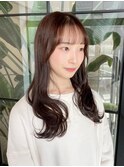 韓国ヘアー顔周りレイヤーおくれ毛前髪万代新潟