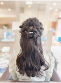 ふわふわハーフアップ