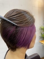 キャラシャローネ お台場(CharaChalone)&nbsp;イヤリングカラー／レッドバイオレット／ダブルカラー