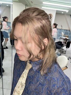 ハチ(HACHI) メンズハイトーンハーフアップ