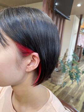 ヘアー キューブ フィール 都町店(hair cube feel) レッドインナーカラー