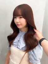 ロンドジェネルーズ 柏(Lond generous)&nbsp;ミディアムレイヤーカット/マロンベージュ/顔周り/前髪/柏駅柏