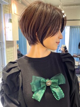 ロンドミラー 博多店(Lond Mirror) メルティーカラー似合わせカット顔周りカットショートボブ博多